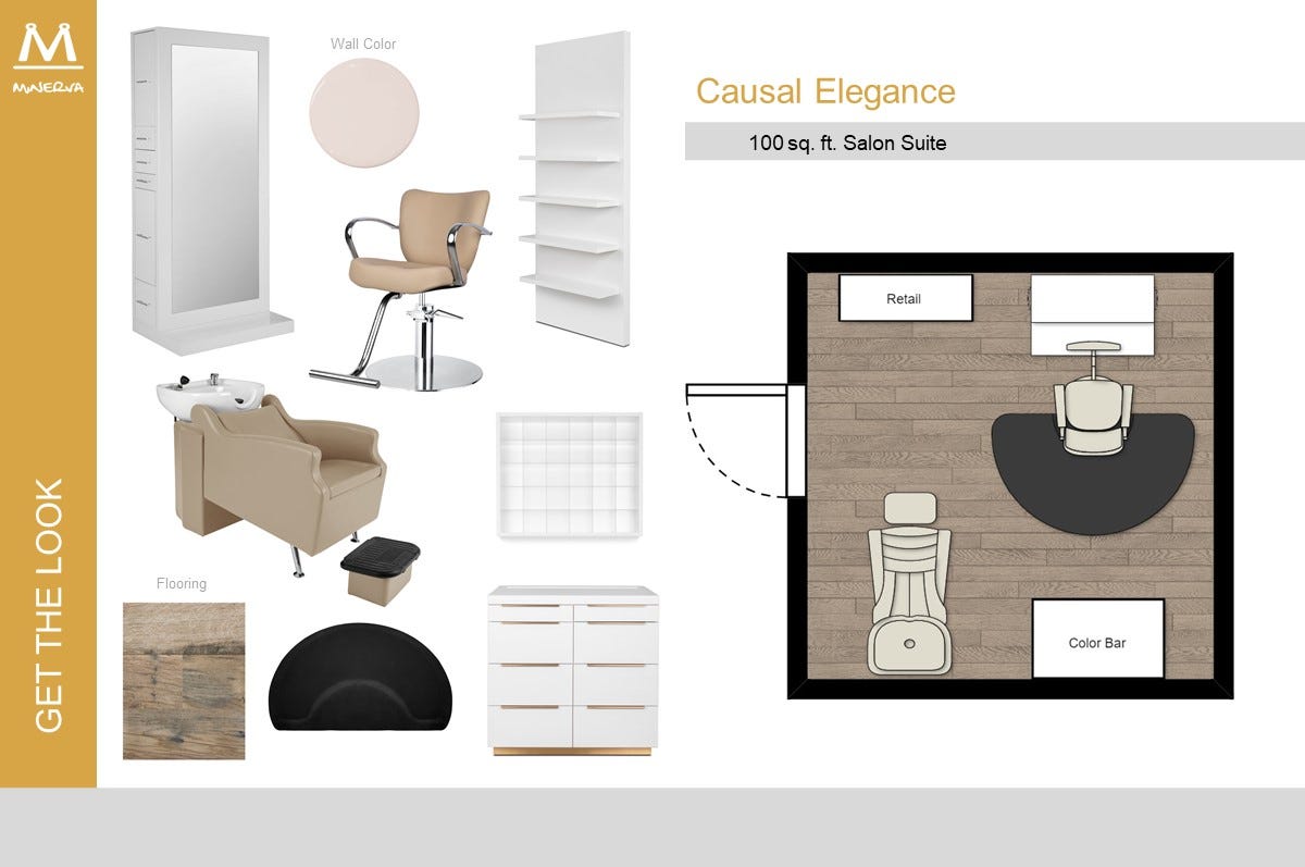 Salon Suite Design Floor Plans Casual Elegance 