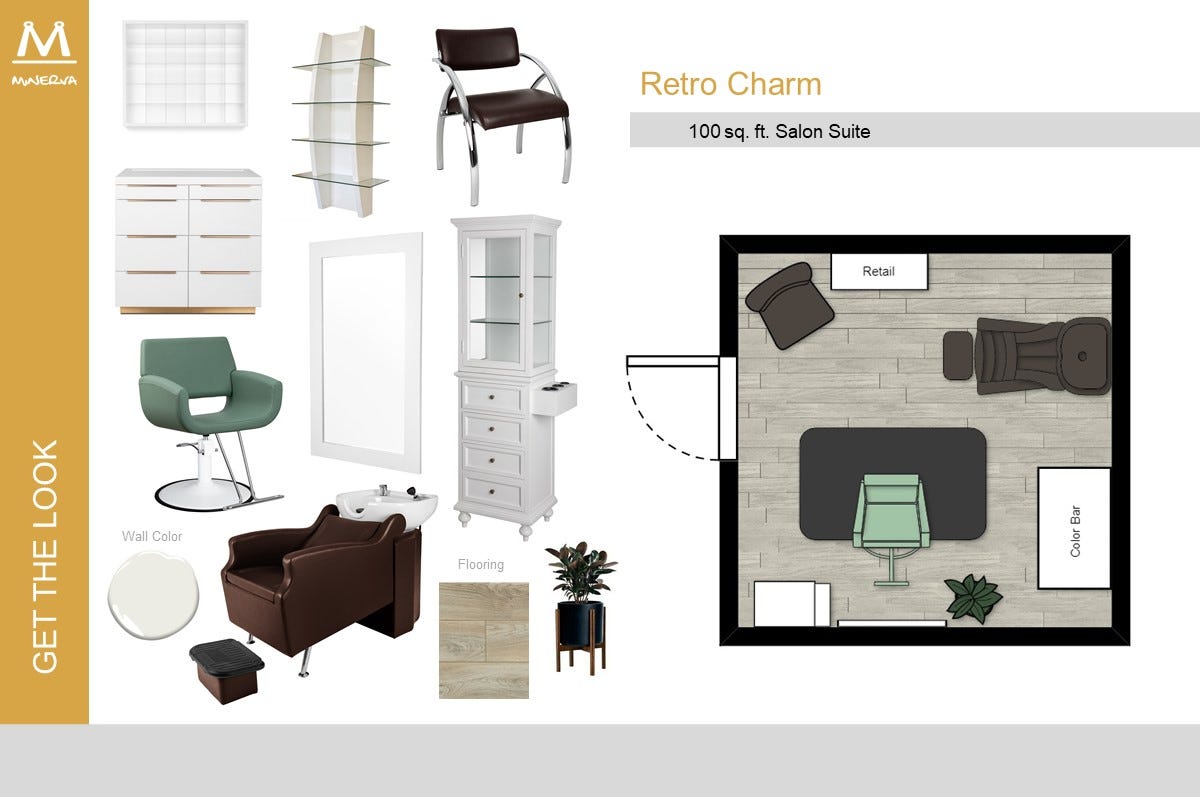 Retro Salon Studio Suite Floor Plan Design