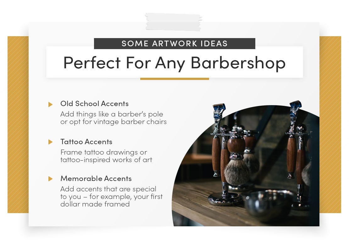 antique shaving kit and other artwork ideas perfect for barber shops