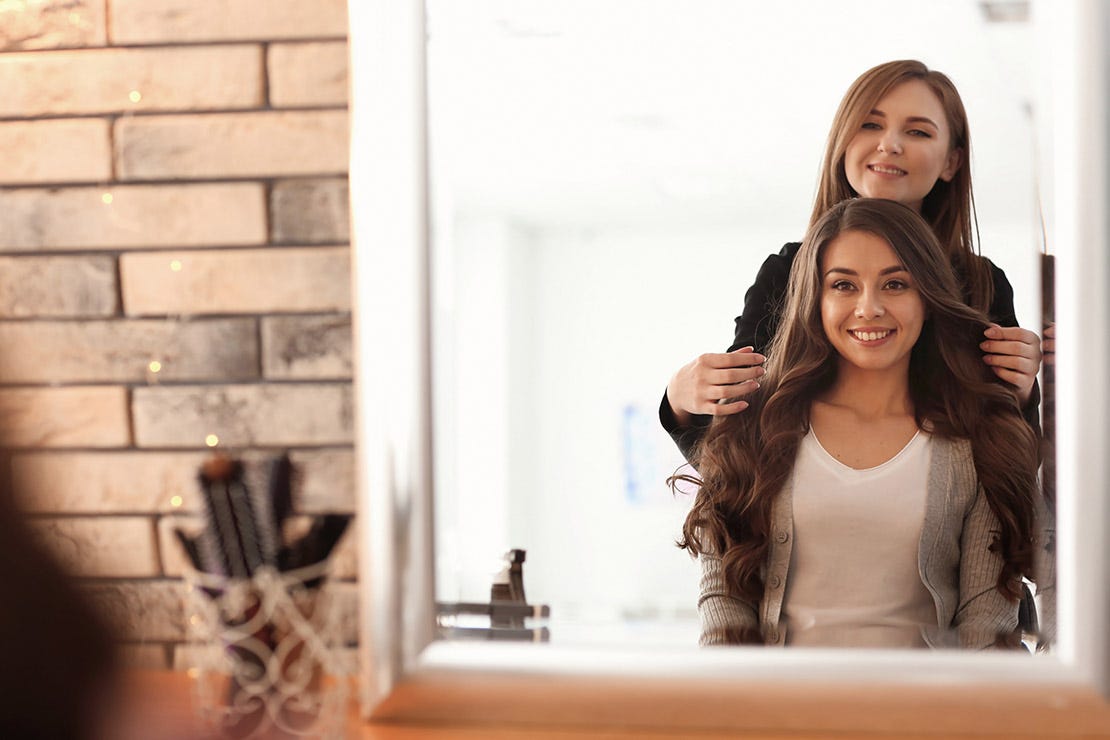 professional hairdresser working