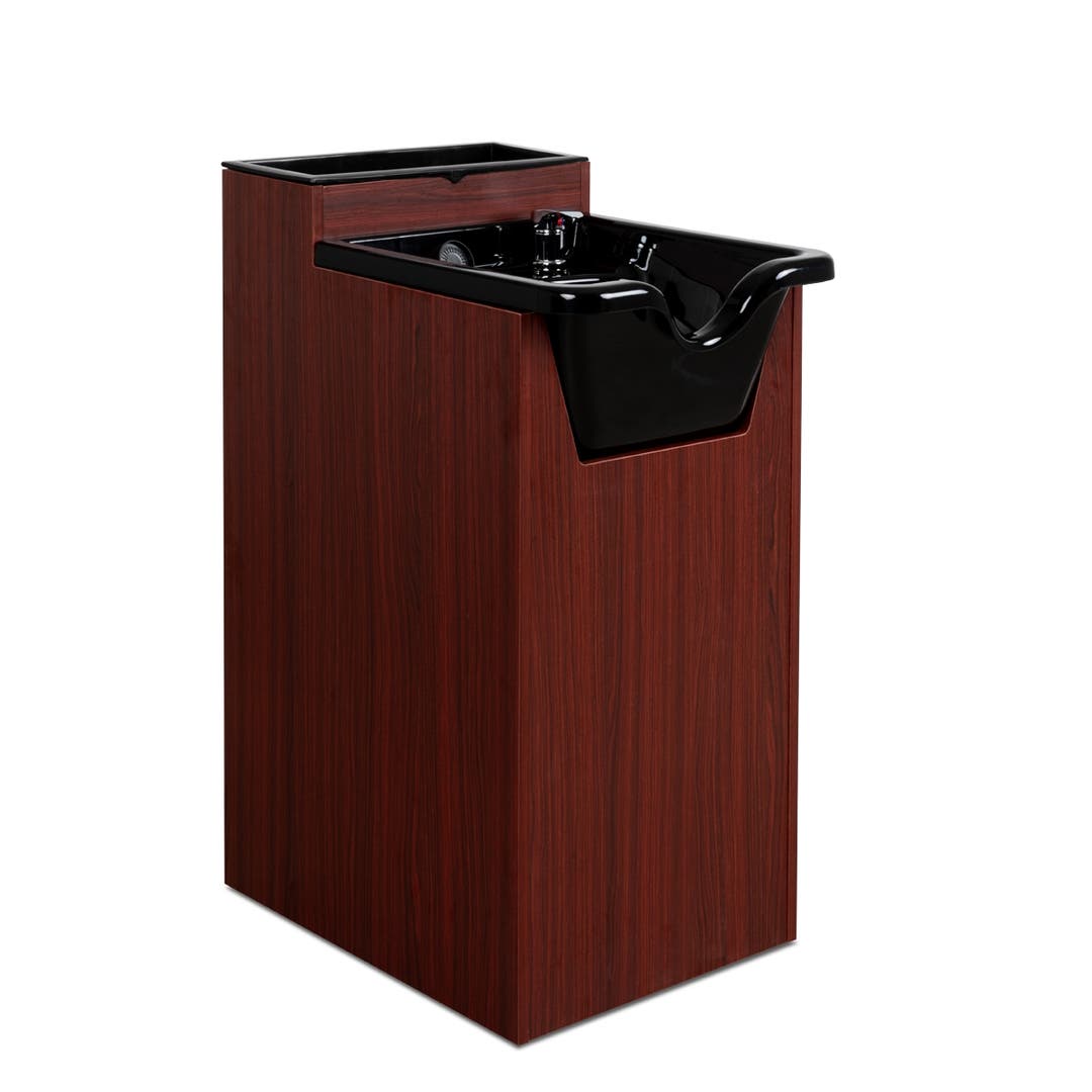 Cumberland Shampoo Bowl Cabinet Set with Bowl in Cherry - CLEARANCE, DISCONTINUED, AS IS, NO WARRANTY, NO RETURN