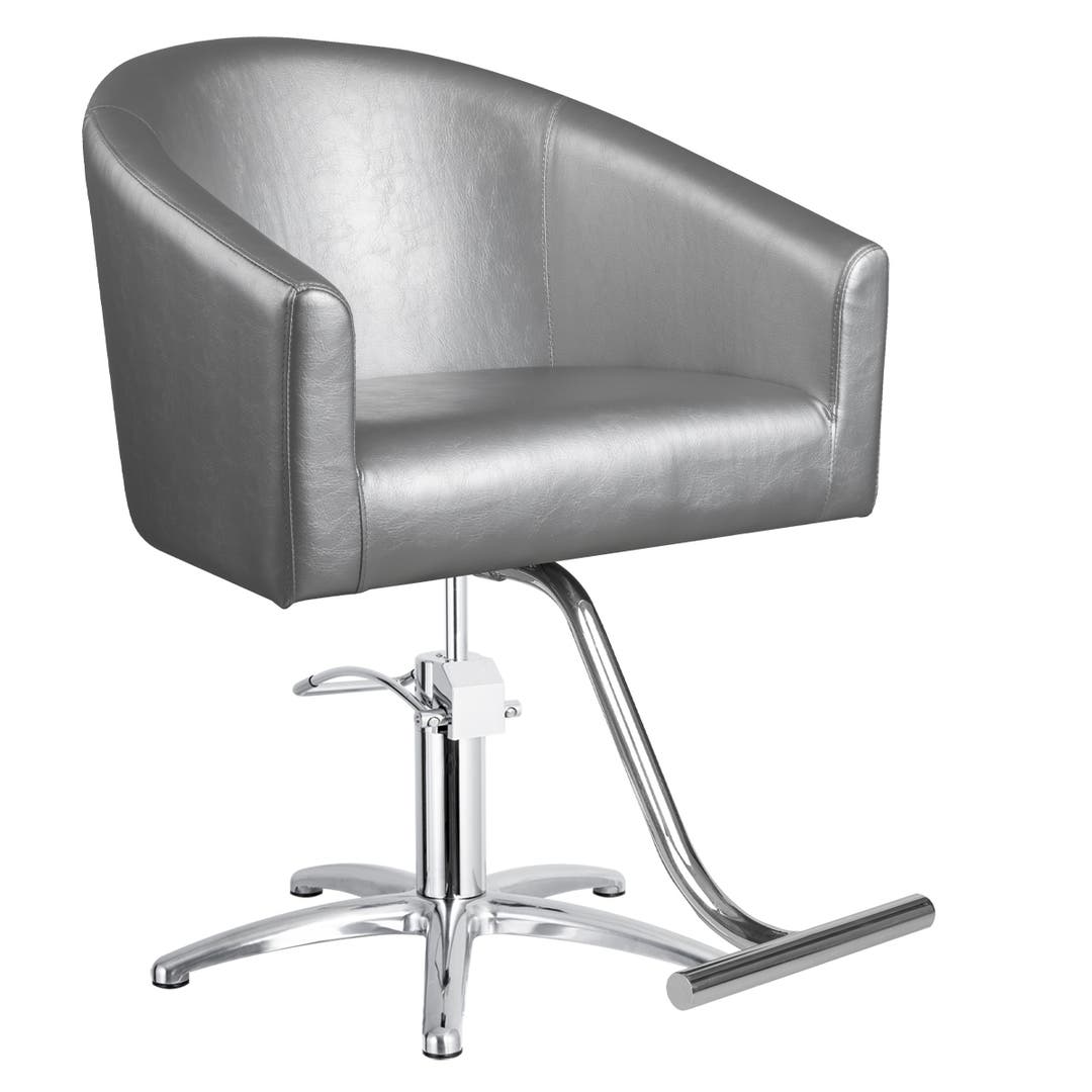 Cinque Salon Styling Chair in Arctic Silver - 5 Star - CLEARANCE - DISCONTINUED, AS IS, NO WARRANTY, NO RETURNS