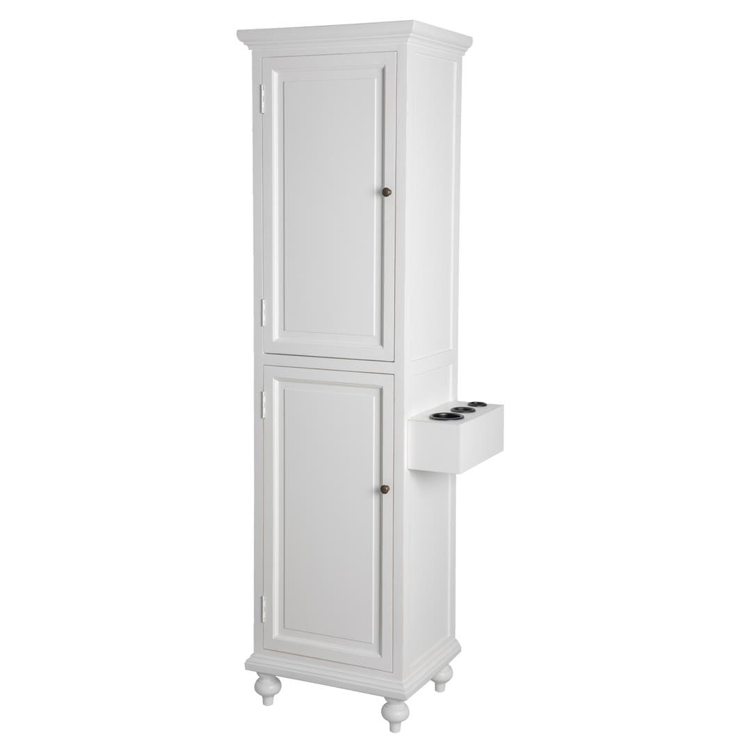 Lexington Tower Styling Station in White - CLEARANCE - DISCONTINUED, AS IS, NO WARRANTY, NO RETURNS