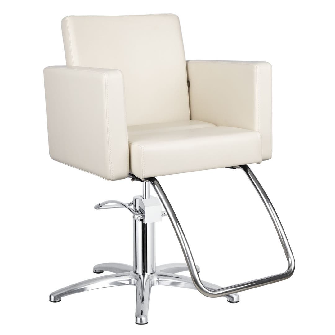 Maranello Salon Styling Chair in Ivory - 5 Star - CLEARANCE - DISCONTINUED, AS IS, NO WARRANTY, NO RETURNS