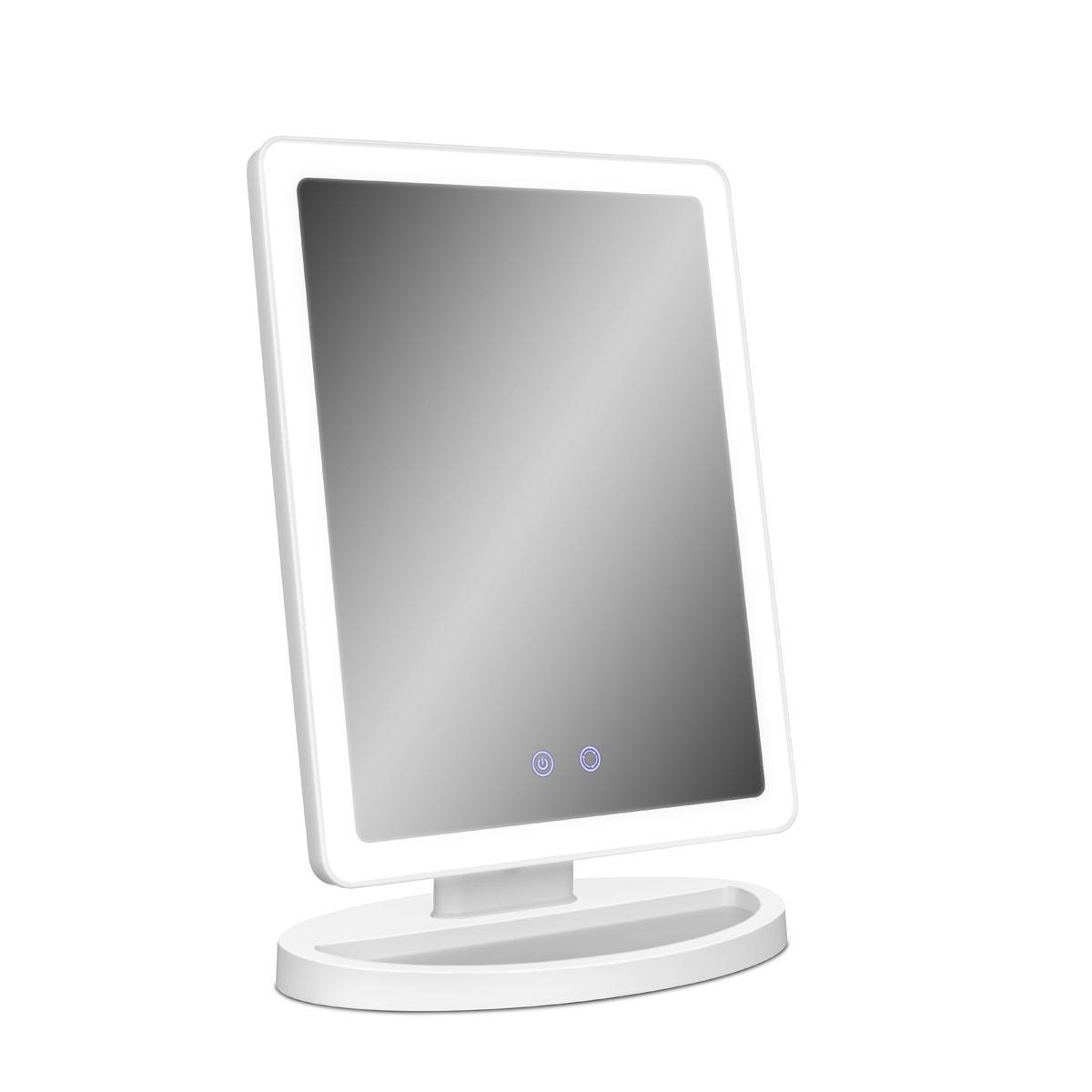 Sophisto LED Lighted Tabletop Makeup Vanity Mirror  Minerva Beauty