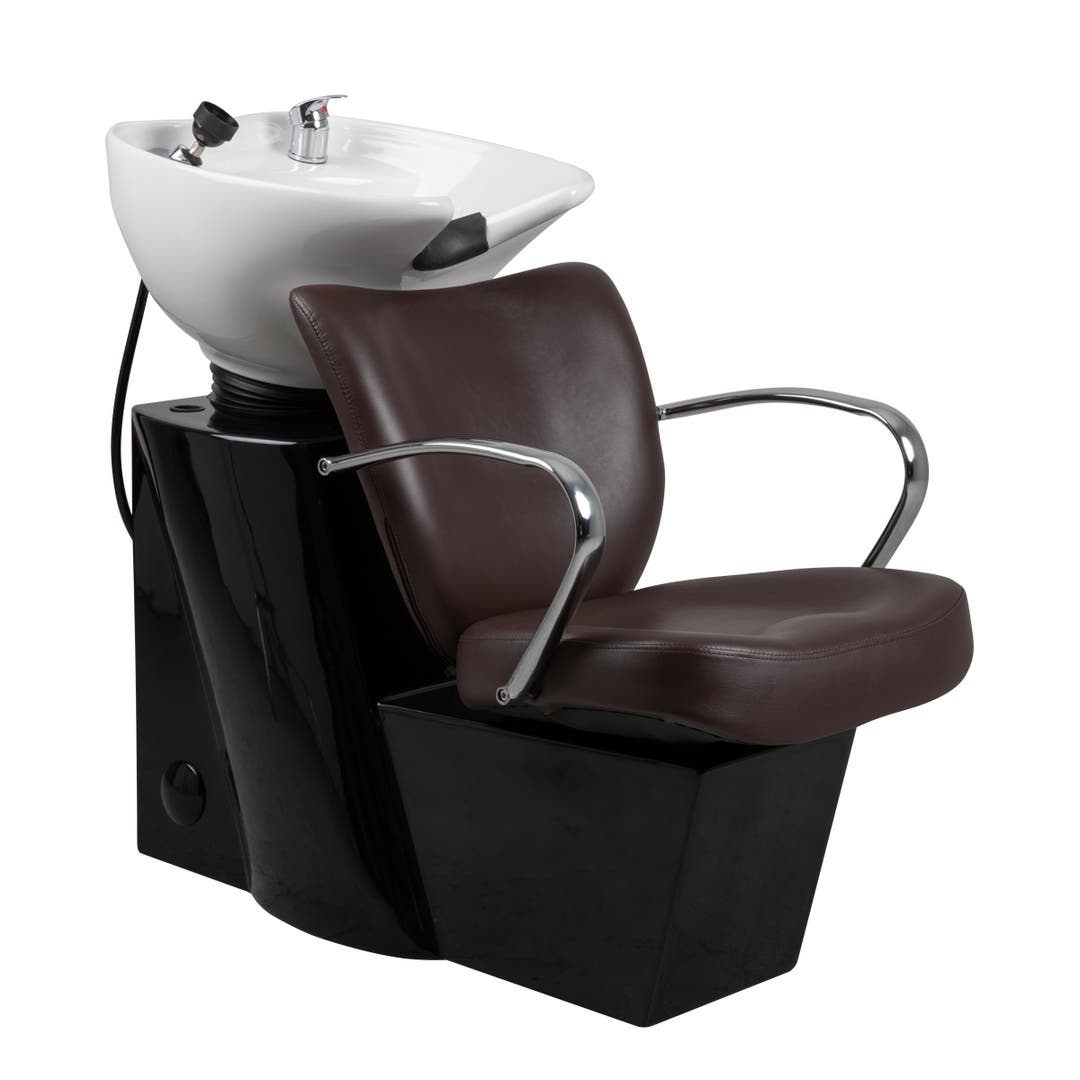 Vantage Shampoo System in Mocha with White Bowl - CLEARANCE - DISCONTINUED, AS IS, NO WARRANTY, NO RETURNS
