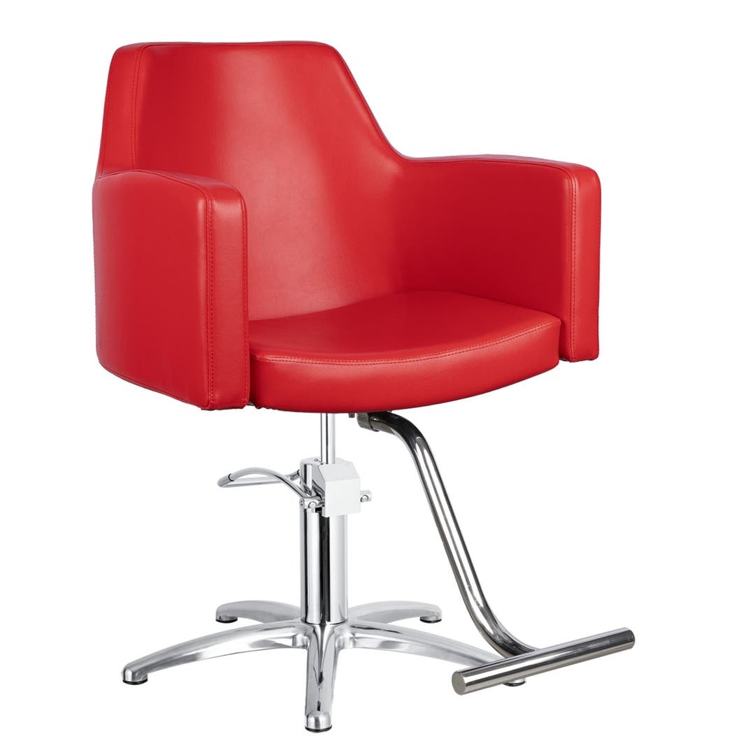 Venturi Salon Styling Chair in Cardinal Red - 5 Star - CLEARANCE, DISCONTINUED, AS IS, NO WARANTY, NO RETURN